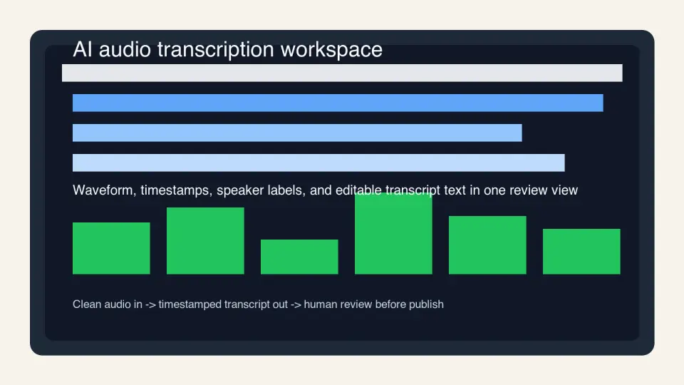 Cover image for AI Audio Transcription: Accurate Workflow for Creators