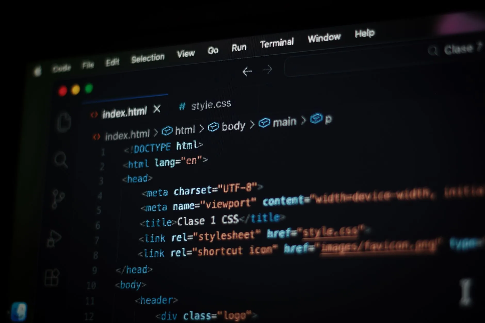 Close-up of code on a dark editor screen, the kind of output Claude Code produces in the terminal