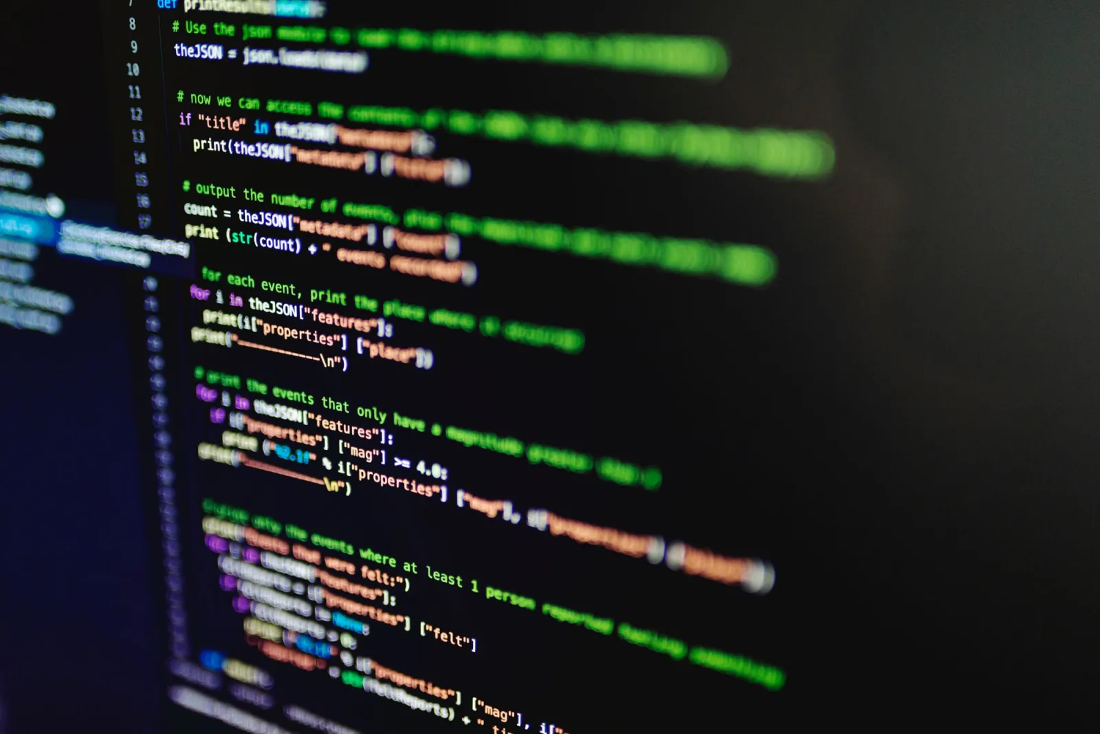 Colorful programming code on a computer monitor, representing parallel subagent tasks
