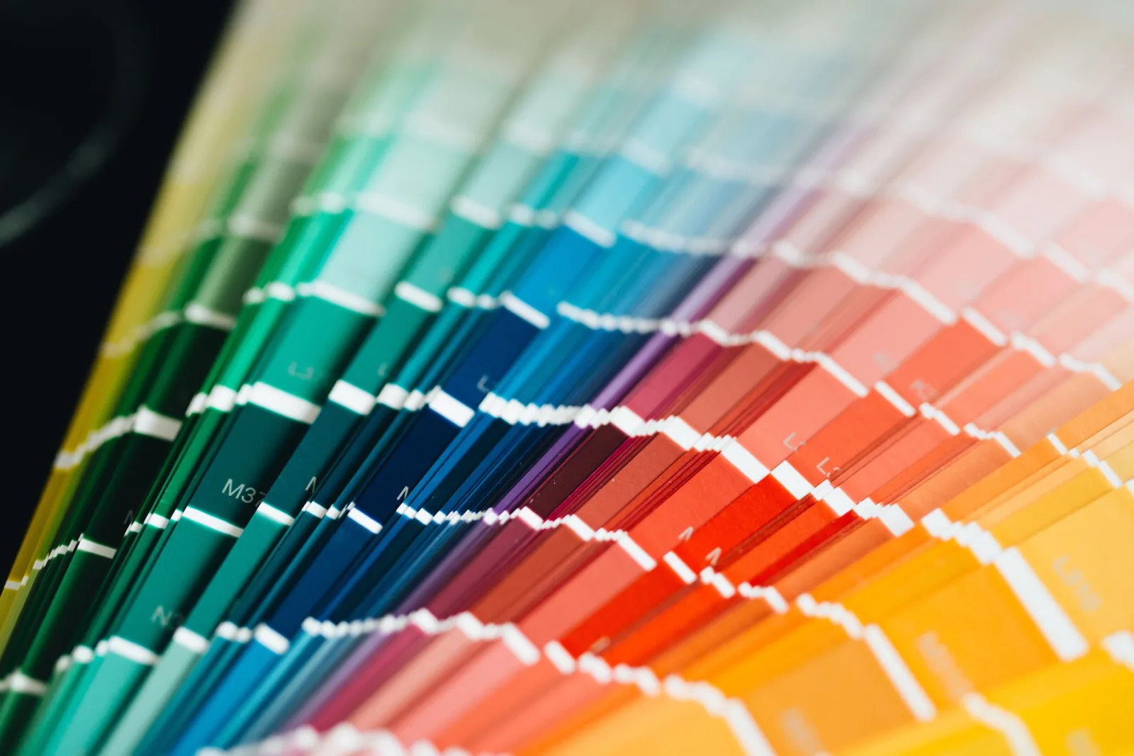 A vibrant rainbow color palette showing the full hue range that extraction narrows down to a few representative colors