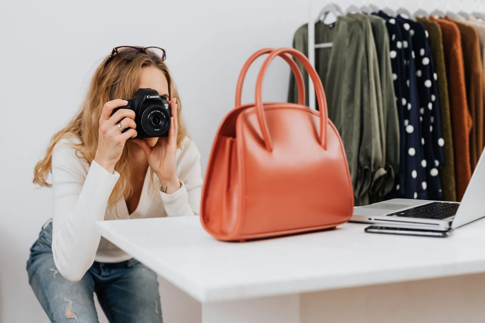 Ecommerce product photos displayed on an online store, optimized for fast loading and conversion