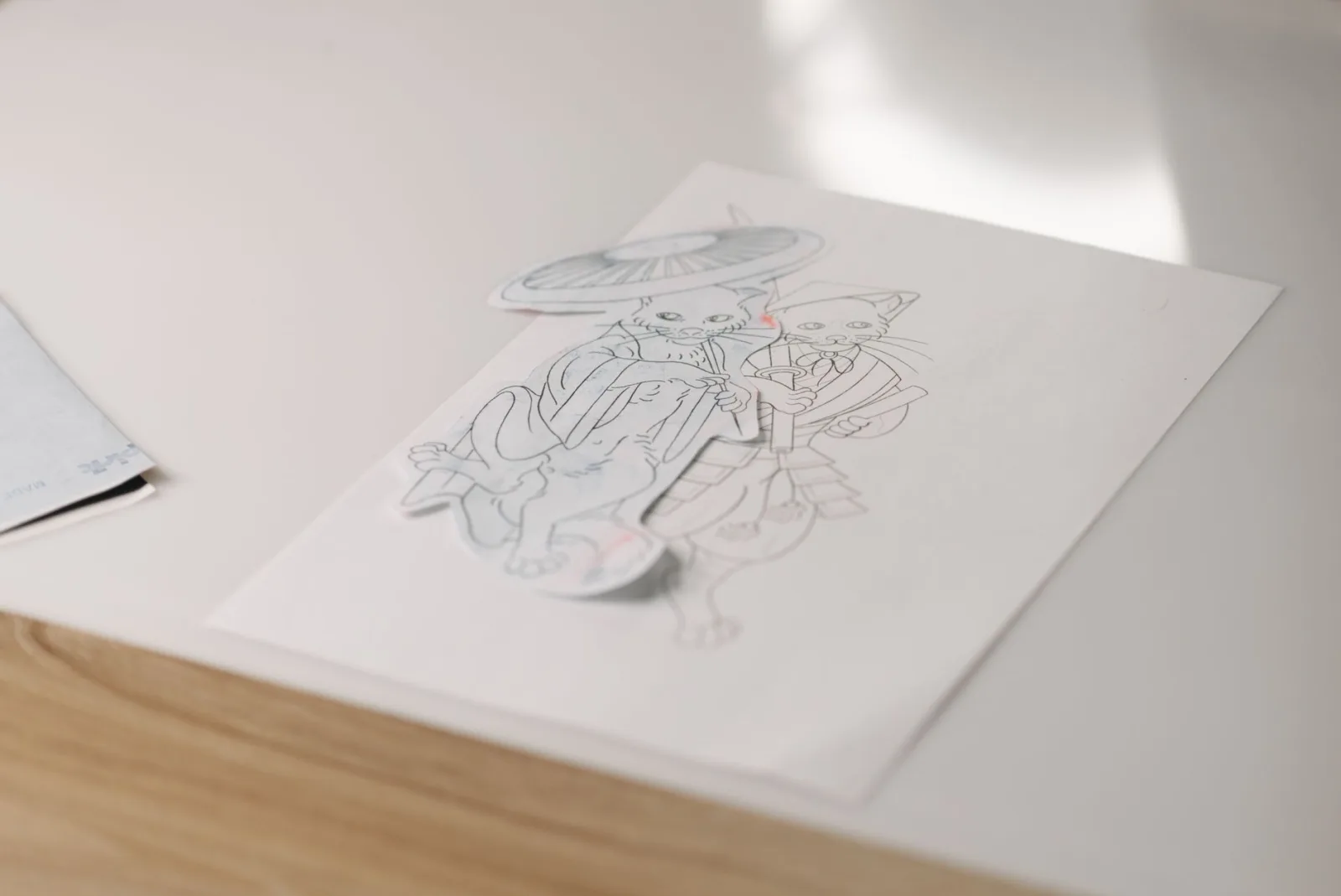 An artistic sketch showing sequential frames, illustrating consistent framing across a GIF
