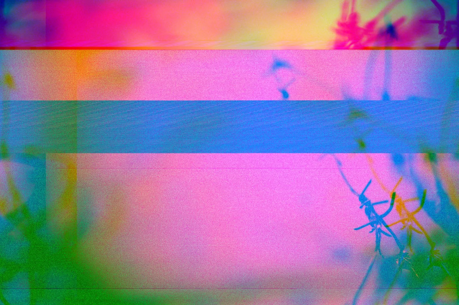 A vivid abstract image showing the color intensity glitch can produce