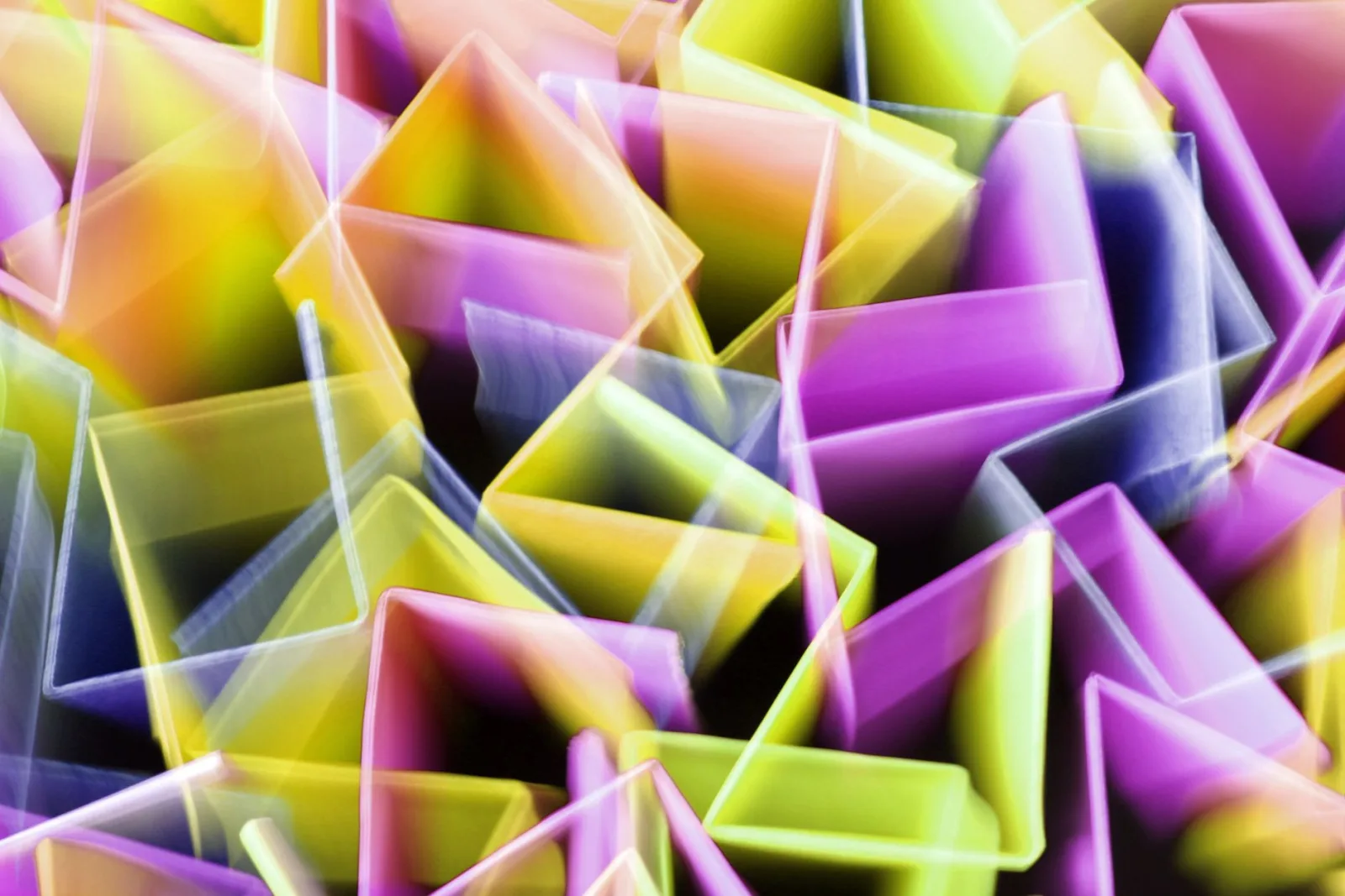 A blurred abstract image showing how slice position changes the outcome