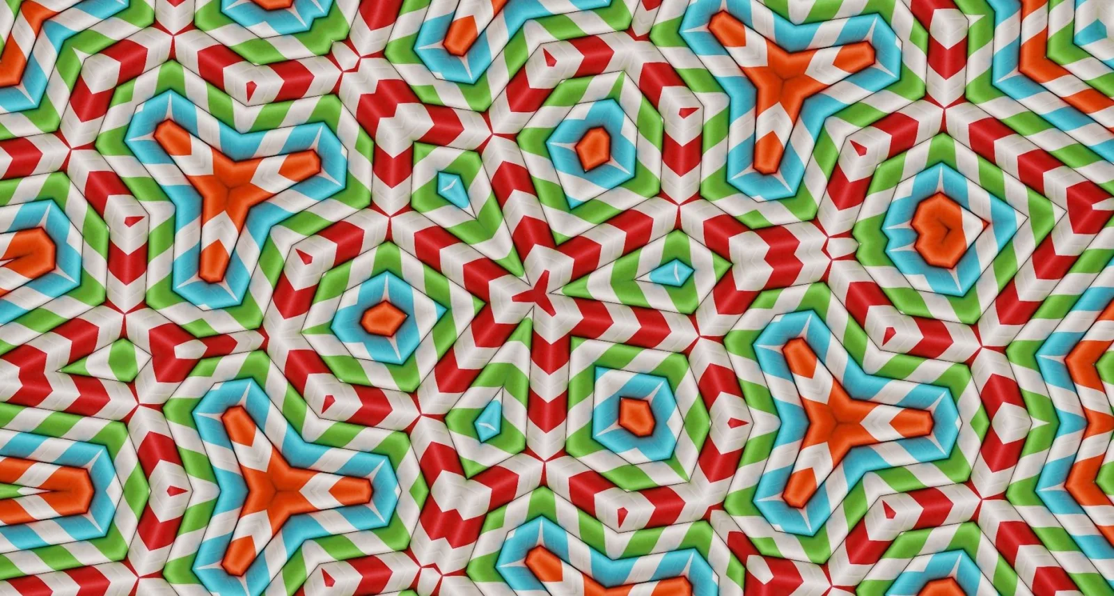 A dynamic abstract geometric pattern, the kind varied segment counts produce