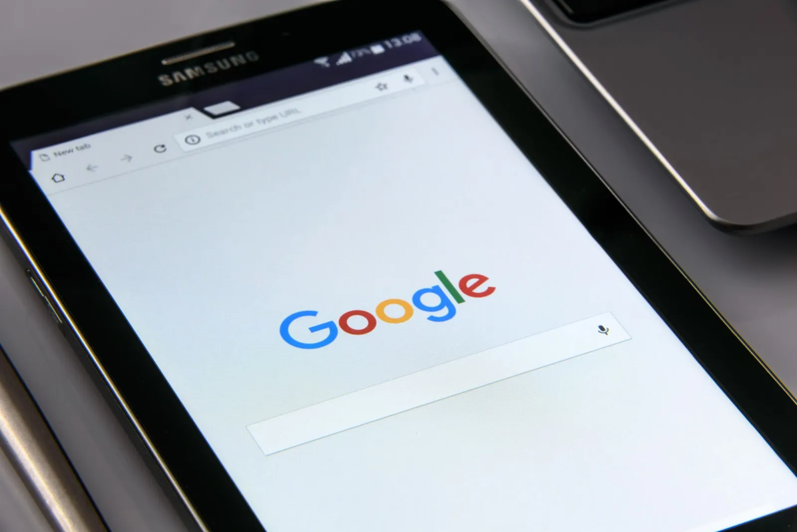 Tablet showing the Google search screen used to find images online