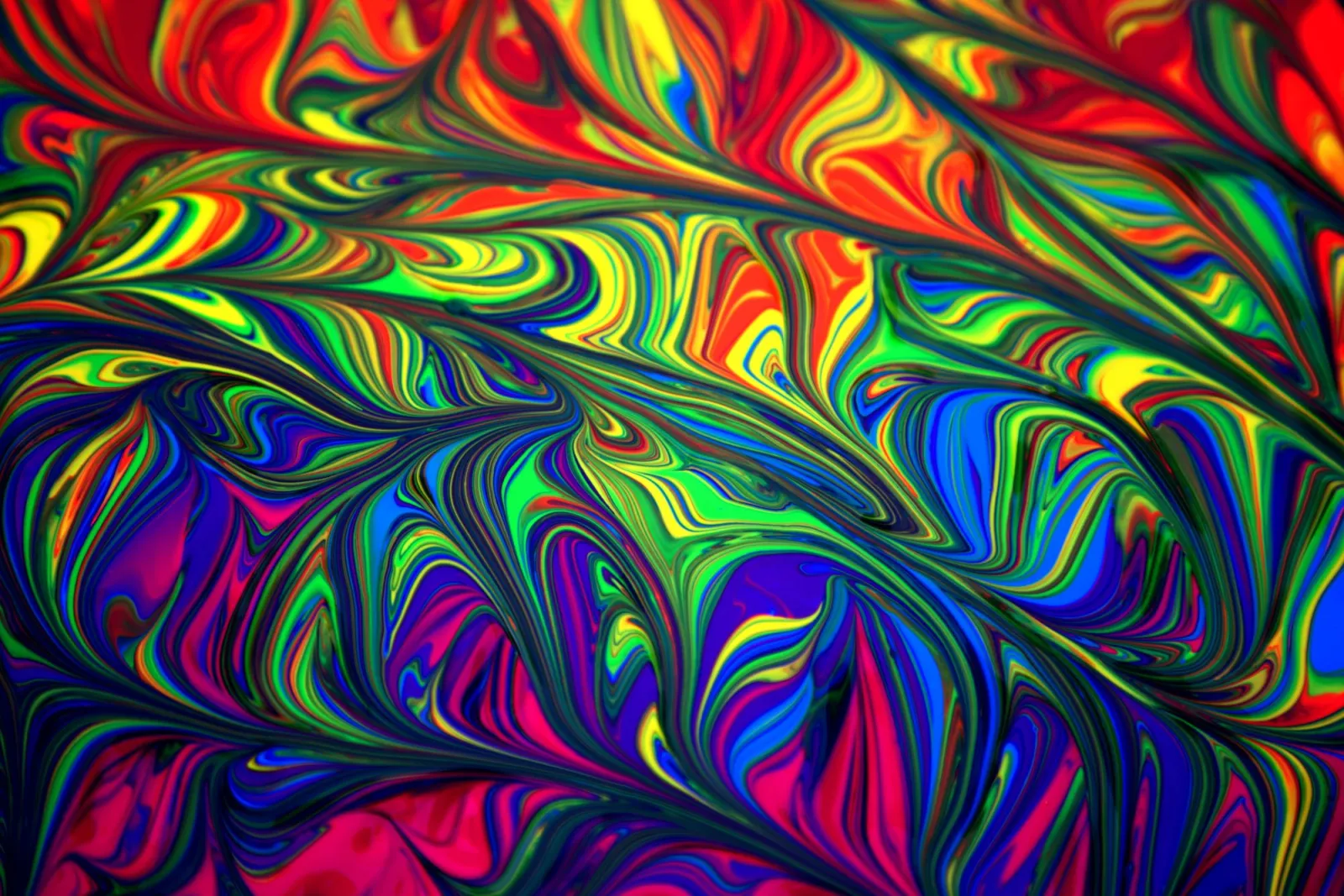 Colorful rainbow swirl pattern, a vivid abstract background