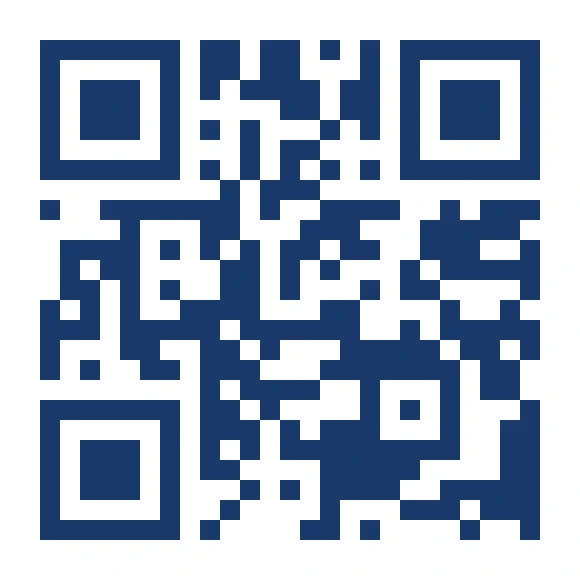 A branded QR code with a brand color instead of black — keep high contrast