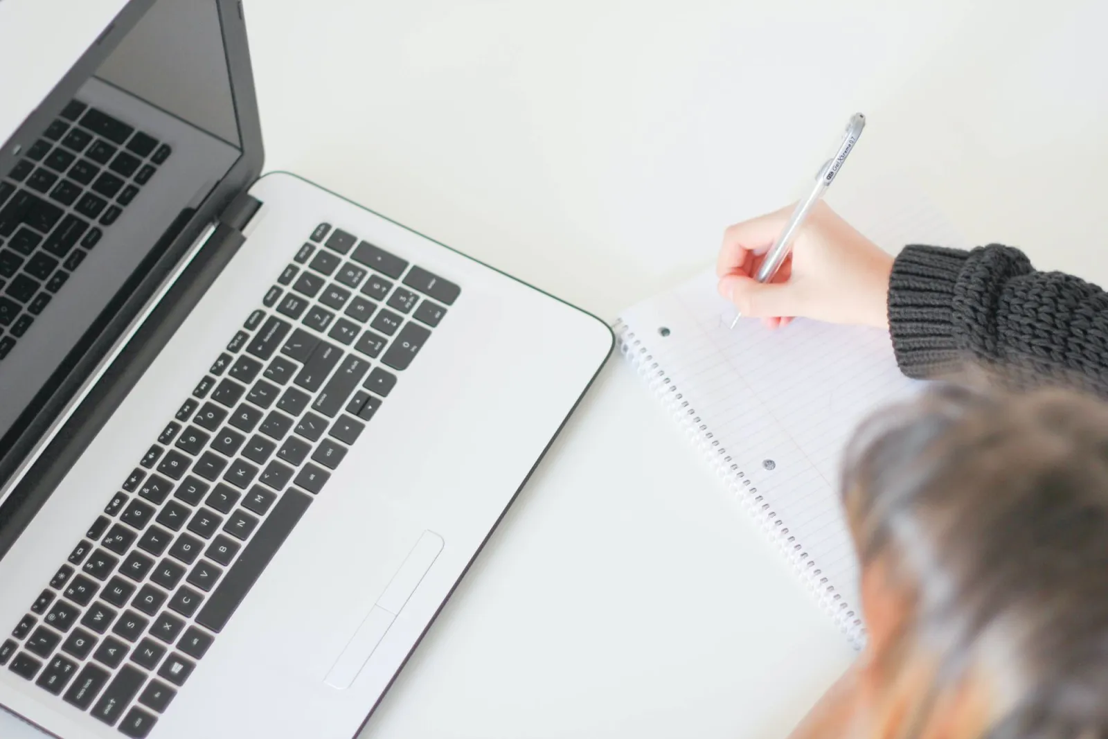 Home office laptop workspace for editing a WordPress site